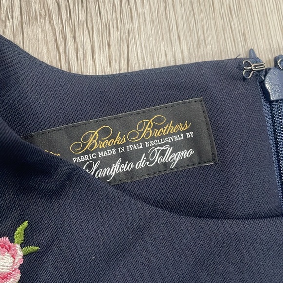 Brooks brothers Floral-Embroidered Stretch Wool Dress - Picture 5 of 6
